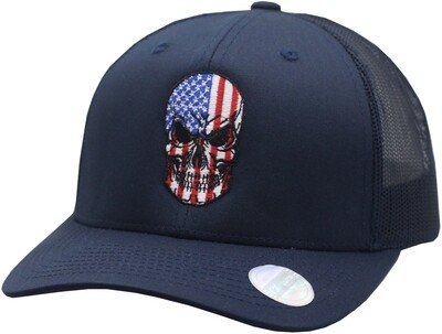 American Flag Enforcer Trucker Mesh Snapback Navy