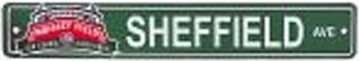 Sheffield Avenue 100 Years Street Sign Plastic 4&quot; X 24&quot;