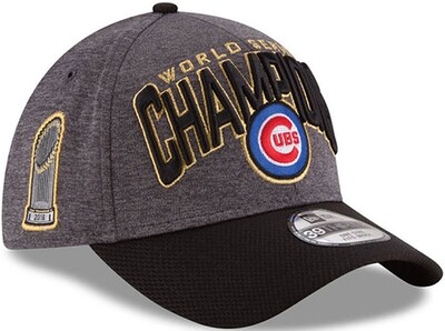 Cubs 2016 World Series Champions Locker Room Flex Fit Hat Grey