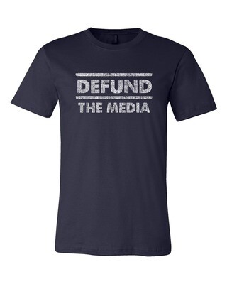 Defund The Media Distressed Logo T-Shirt