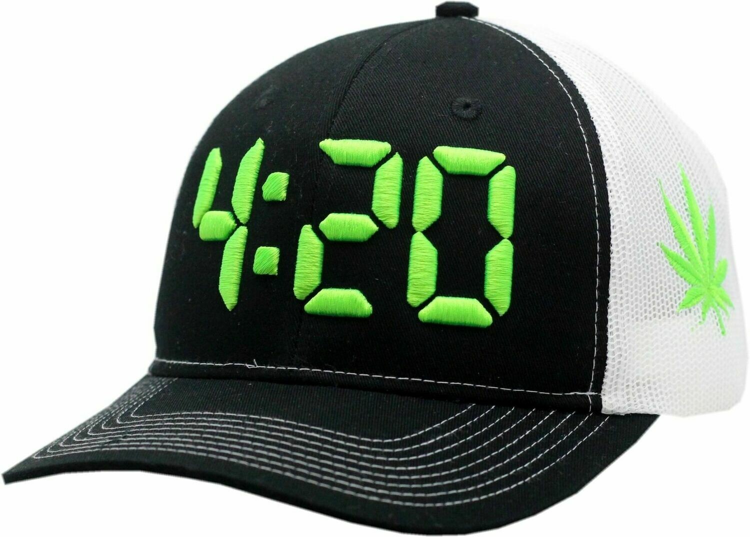 4:20 Marijuana Leaf Trucker Mesh Snapback Hat