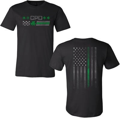 CPD Irish American Flag T-Shirt 2-Sided