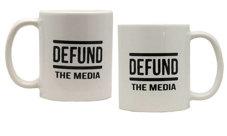 Defund The Media Coffee Mug 2-Sided 11 oz
