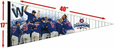 Chicago Cubs 2016 World Series Champions Giant Pennant Team 17&quot; x 40&quot; 13252