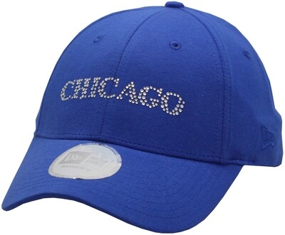 Chicago Cubs Womens Rhinestone Adjustable Hat Blue