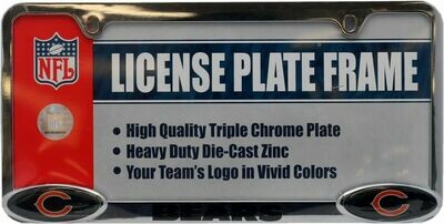 Chicago Bears Triple Chrome License Plate Frame