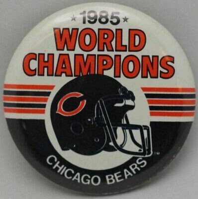 Vintage Chicago Bears 1985 World Champions 2.25&quot; Button Rare Find