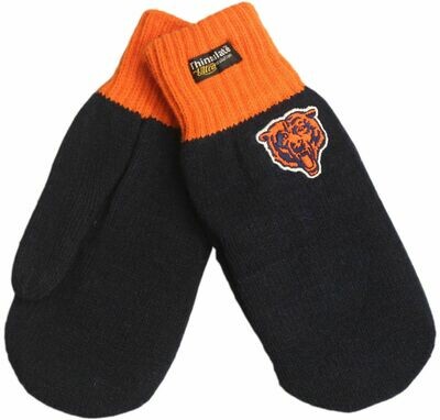 Chicago Bears Thinsulate Knit Mittens Bear Logo