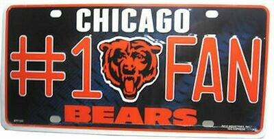 Chicago Bears NFL #1 Fan Metal Tag