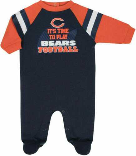 Chicago Bears Toddler Pajama It&#39;s Time To Play, Size: 0-3 Months