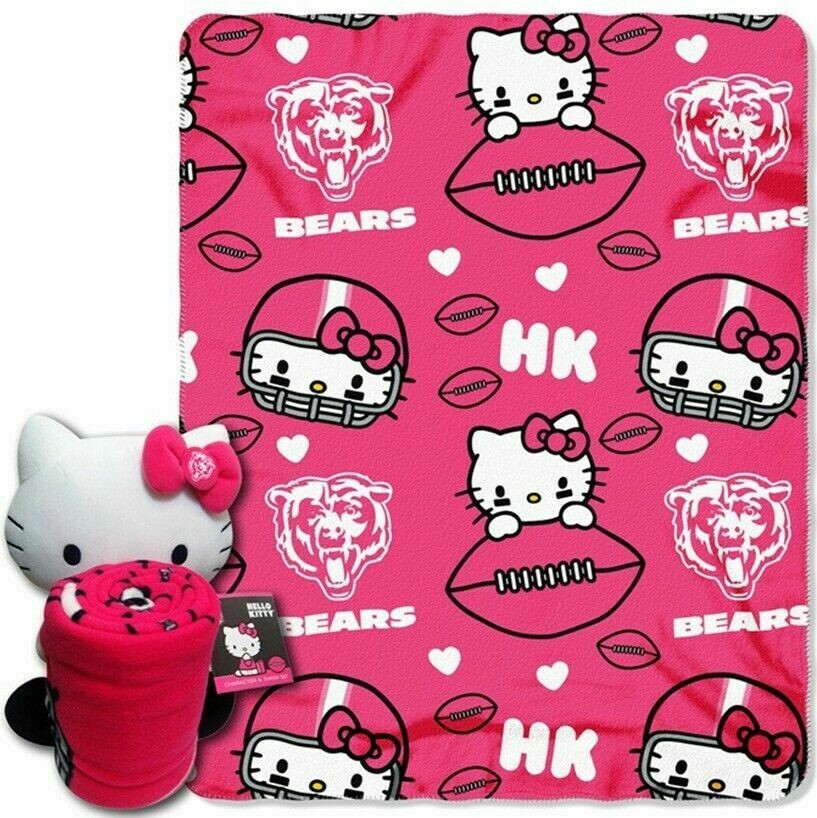Chicago Bears Throw Set Hello Kitty