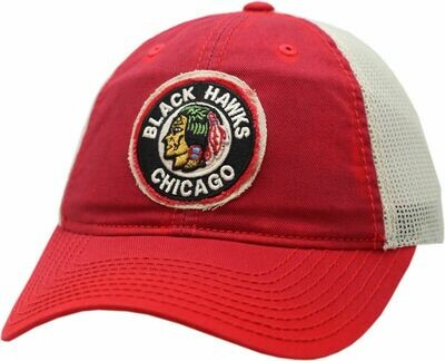Chicago Blackhawks Snapback Vintage Logo Washed Away Mesh