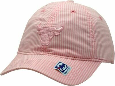Chicago Bulls Logo Block Stripes Ladies Buckle Back Hat