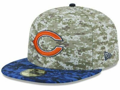 New Era Authentic Chicago Bears Mens NFL 2015 Salute to Service Fitted Hat