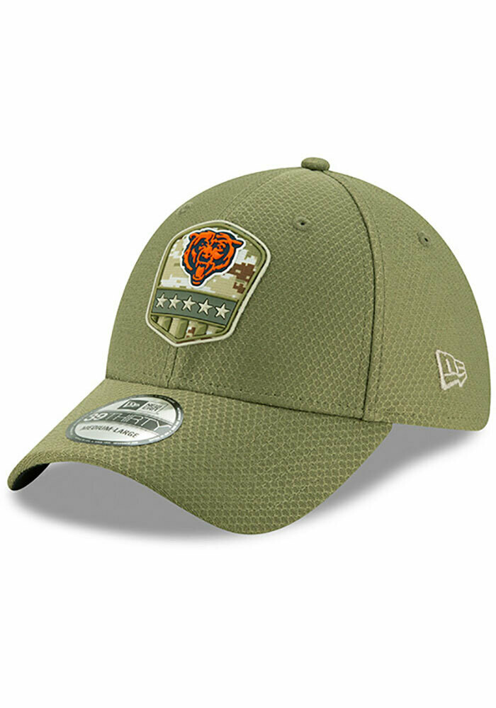Chicago Bears White New Era Flex Fit Hat