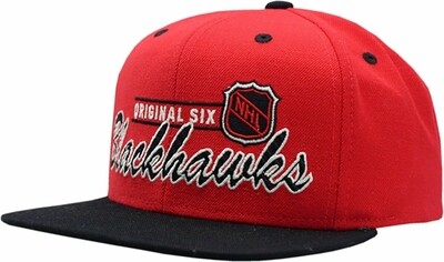 Chicago Blackhawks Original Six 2-Tone Flat Bill Snapback-10361