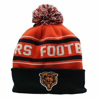 Chicago Bears Football Youth Cuffed Knit Cap with Pom