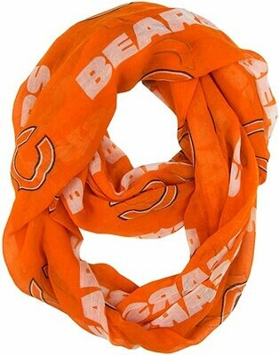 Chicago Bears Orange Sheer Infinity Scarf