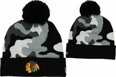 Chicago Blackhawks Top 2-Tone Camouflage Knit Cap