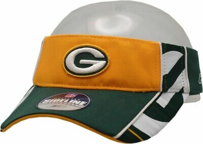 Green Bay Packers Visor Adjustable W/Plastic Brim