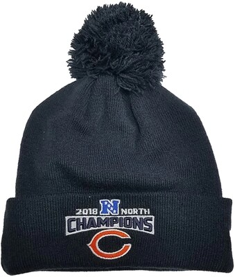 Chicago Bears 2018 NFC North Champions Pom Knit Hat