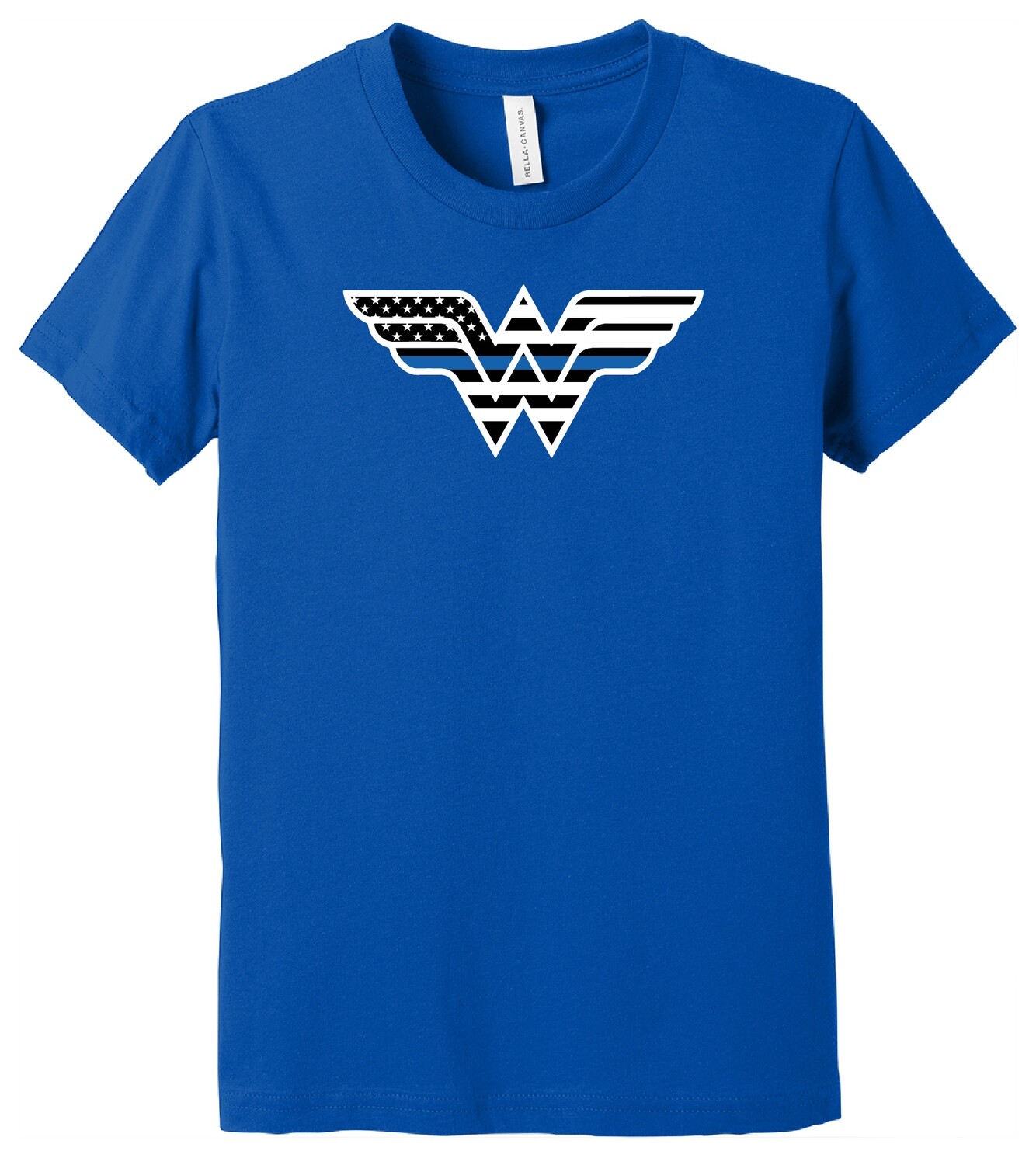 Thin Blue Line Wonder Woman Police T-Shirt