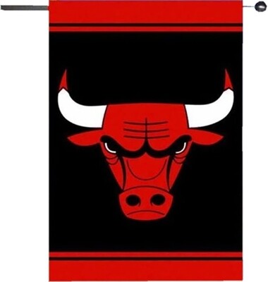 Chicago Bulls 28&quot; x 44&quot; Team Logo House Flag