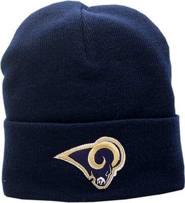 Los Angeles Rams Knit Hat Cuffed Logo Block