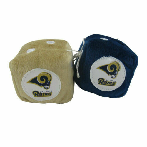 St. Louis Rams Fuzzy Dice 3&quot; Logo Block