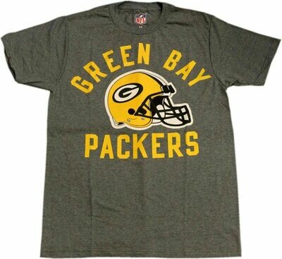Green Bay Packers Big Helmet Logo Tri Blend Men&#39;s T-shirt