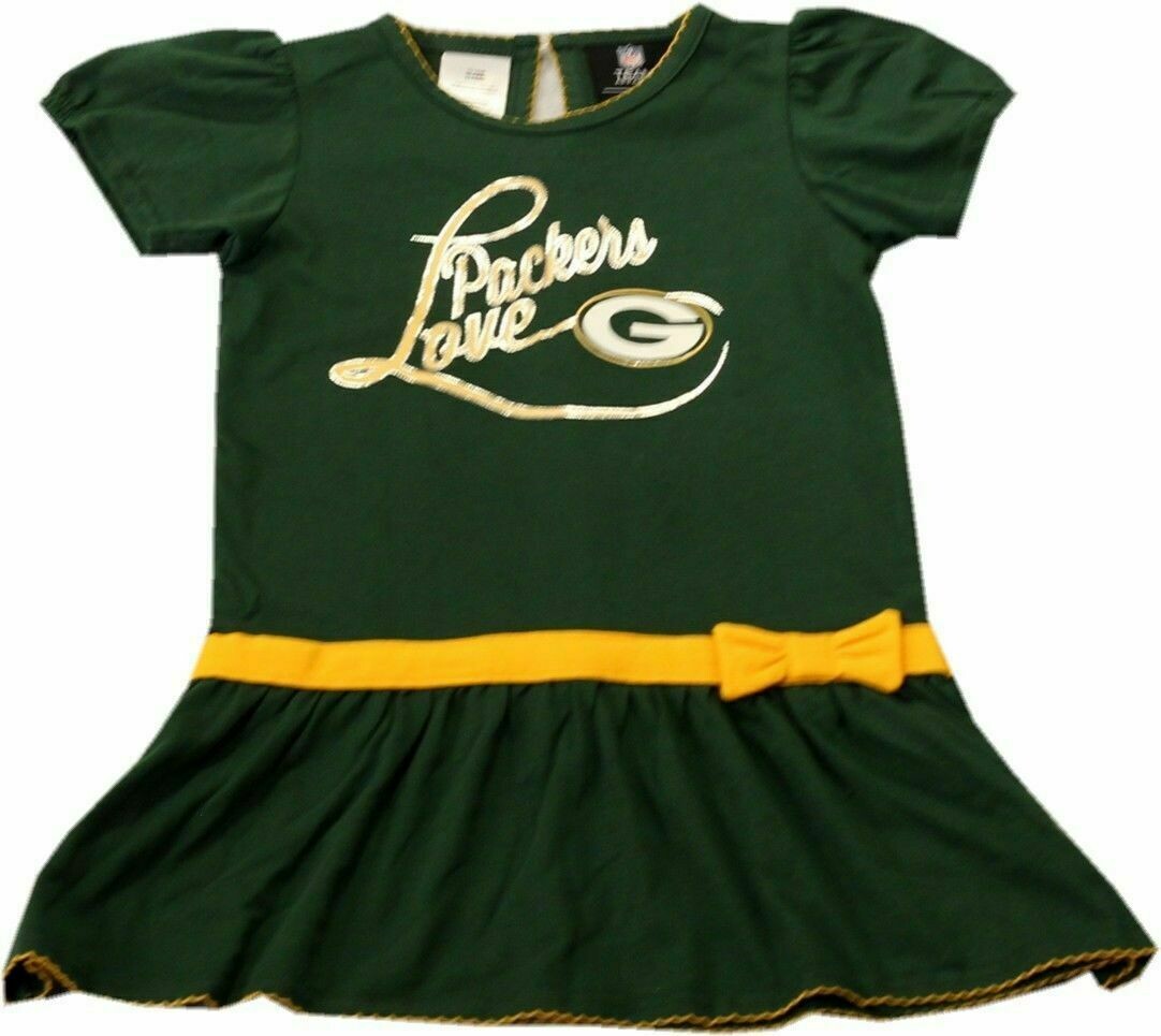 Green Bay Packers Toddler Proper Fan Drop Waist Dress