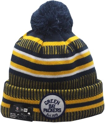 Green Bay Packers 2019 Sport Knit Hat On Field Blue