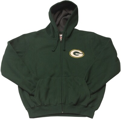 Green Bay Packers Full Zip Thermal Hooded Jacket