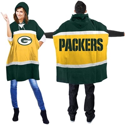 Green Bay Packers Hooded Poncho Unisex