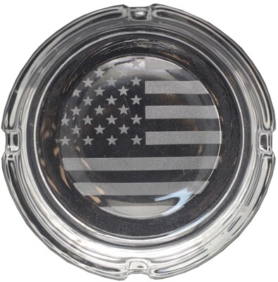 American Flag Laser Etched Ash Tray