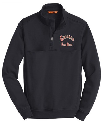 Chicago Fire Department Arched 1/4 Zip Job Sweat Shirt