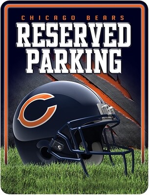 Chicago Bears 8&quot;x11&quot; Reserved Parking Sign Metal