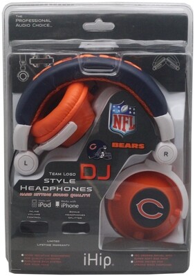 Chicago Bears DJ Style Headphones Noise Isolating