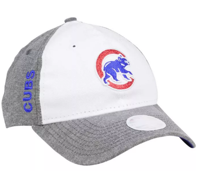 Chicago Cubs Womens Sparkle Shade Adjustable Hat Grey/White