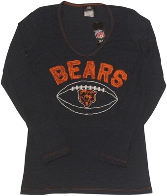 Chicago Bears Women&#39;s Football Long Sleeve T-Shirt