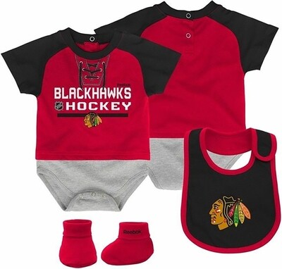 Chicago Blackhawks Toddler 3 Piece Body Suit Breakout Star