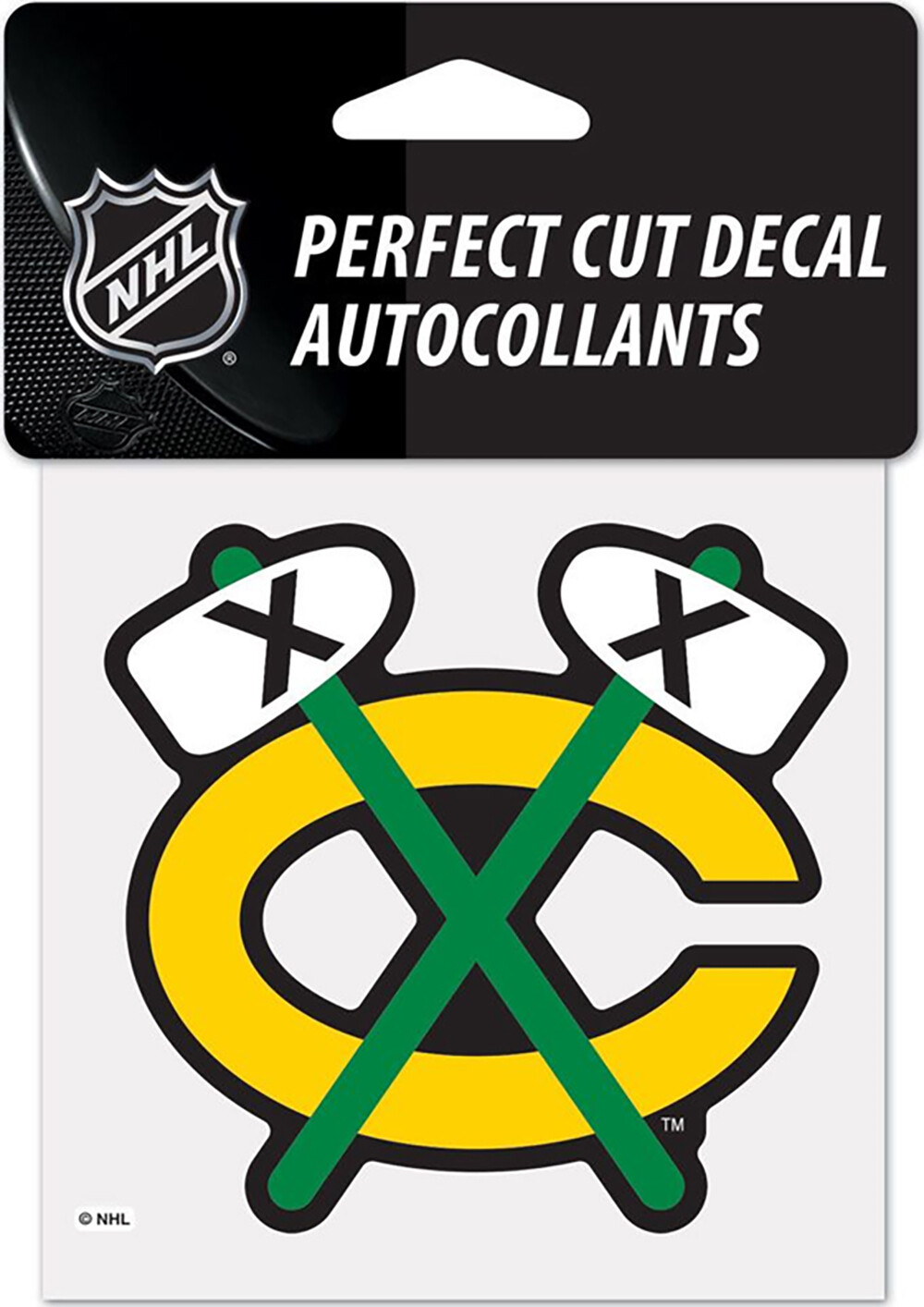 Chicago Blackhawks Perfect Cut Color Decal Tomahawk 4&quot; X 4&quot;