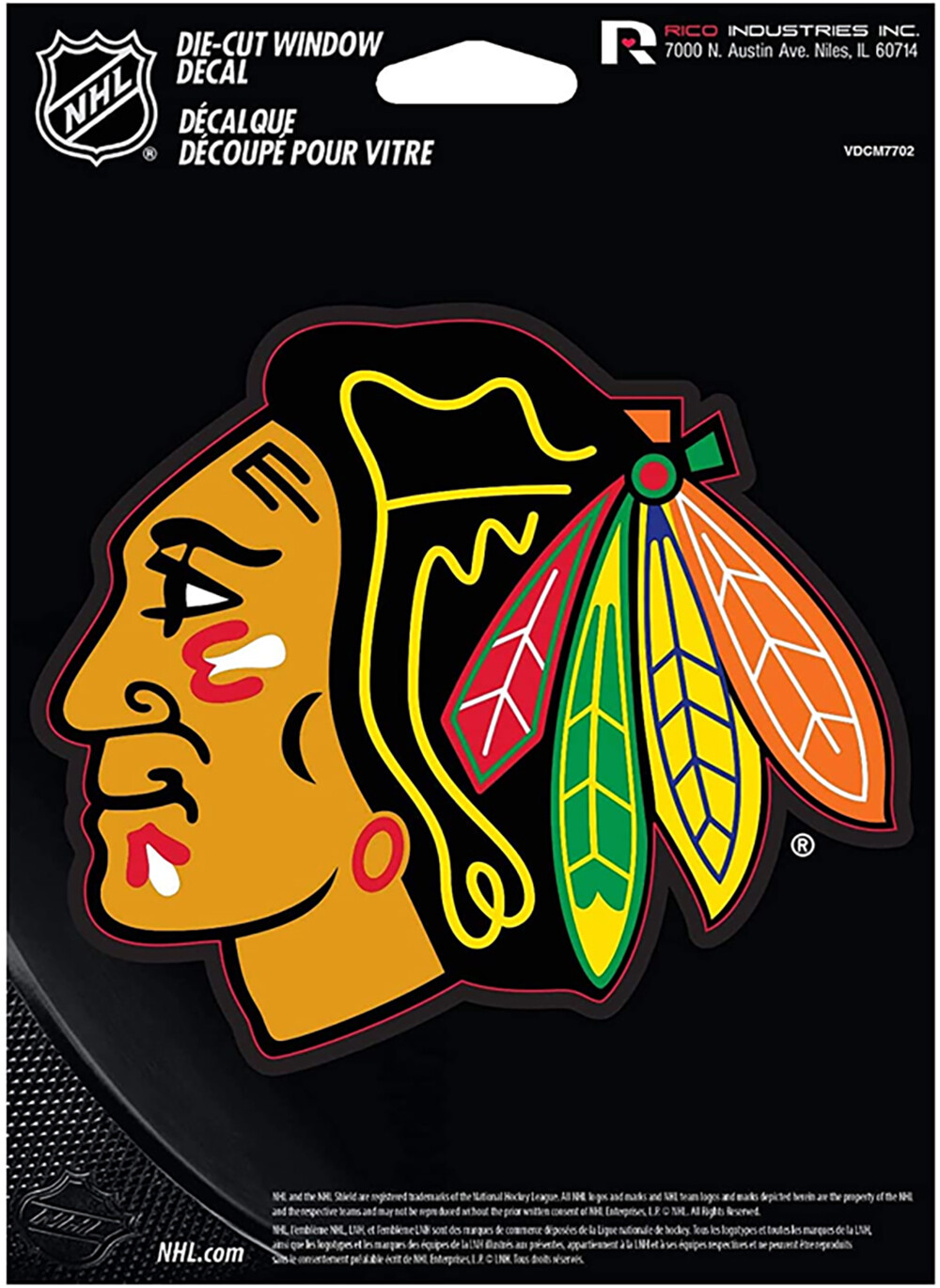 Chicago Blackhawks NHL 5&quot; x 6&quot; Die-Cut Decal