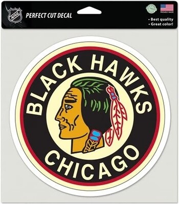 Chicago Blackhawks Vintage Perfect Cut Decal 8 x 8