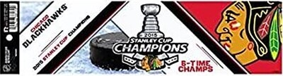 Chicago Blackhawks 2015 Stanley Cup Champions Bumper Sticker 6 Time