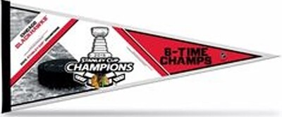 Chicago Blackhawks 2015 Stanley Cup Champions 6 Time Pennant