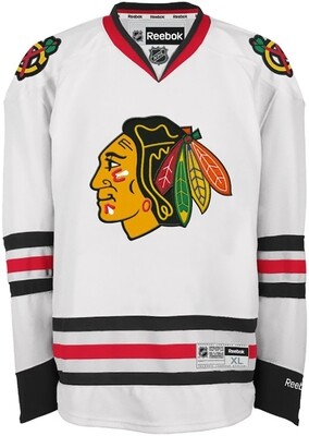 Chicago Blackhawks White Premier Stitched Jersey With Custom Name and Number