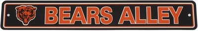Chicago Bears Alley Street Sign Plastic 4&quot; X 24&quot;