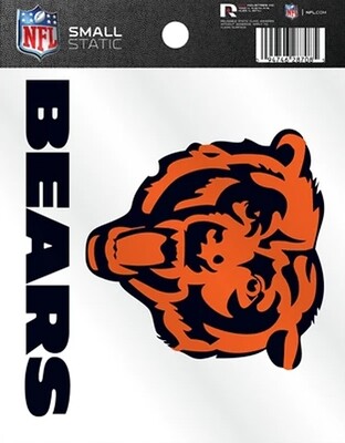 Chicago Bears Static Cling Bear Face 3.5&quot;