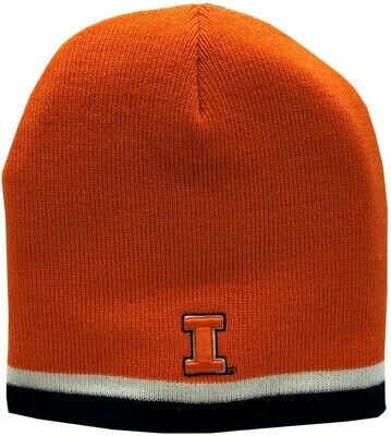 Illinois Fighting Illini Orange Skull Knit Hat